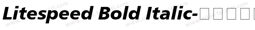 Litespeed Bold Italic字体转换